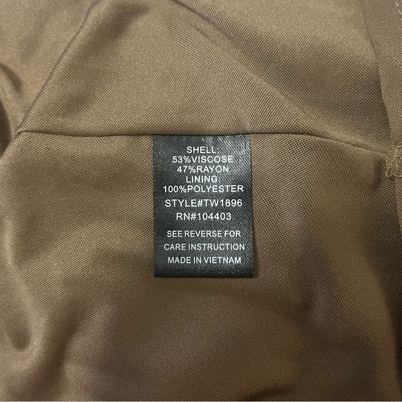 The Workshop Checkered Brown Maxi Dress | M - Picture 6 of 7